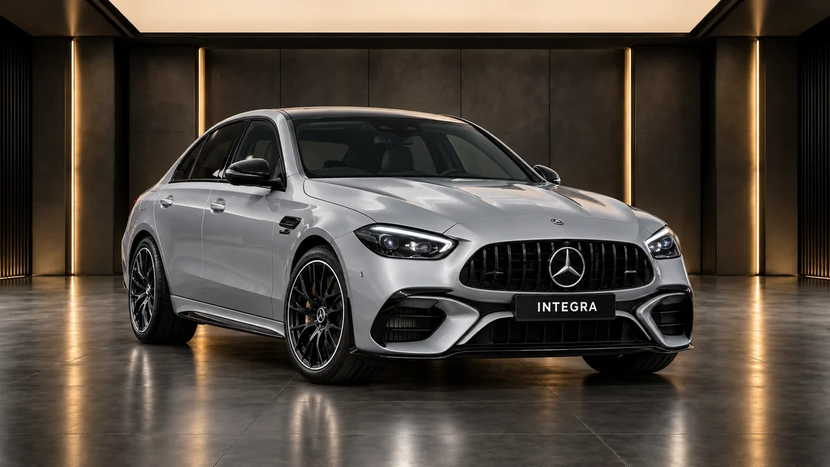 Студийная визуализация MERCEDES-BENZ AMG C 63 S E Performance Sedan 2023