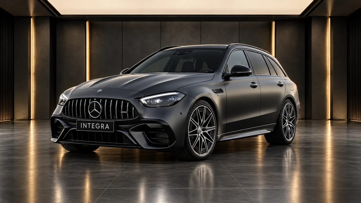 Студийная визуализация MERCEDES-BENZ AMG C 63 S E Performance Touring 2023