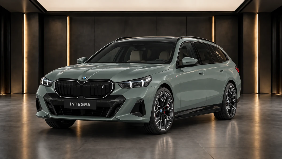 Студийная визуализация BMW i5 Touring 2025