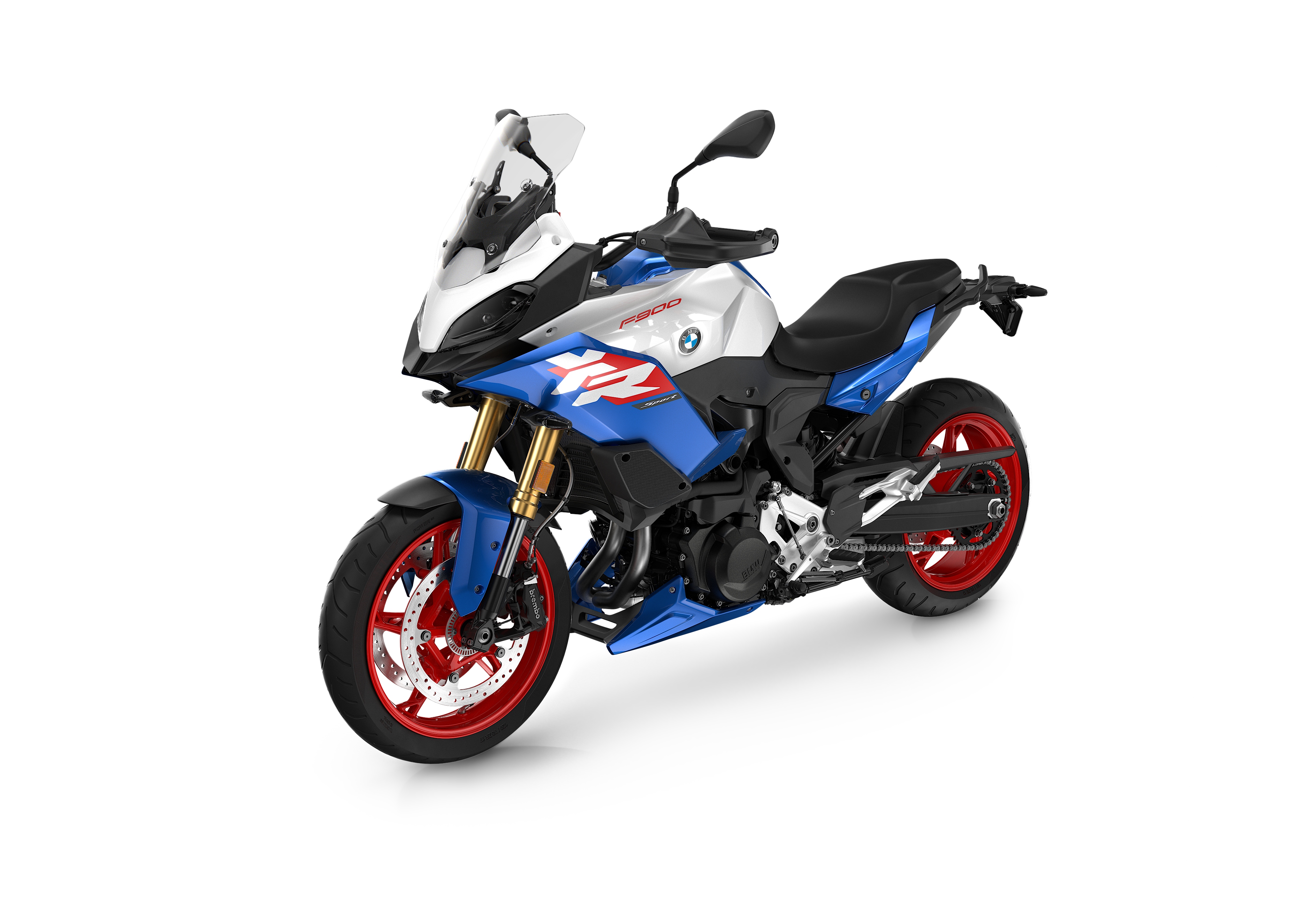 BMW F 900 XR 2025, вид спереди и слева