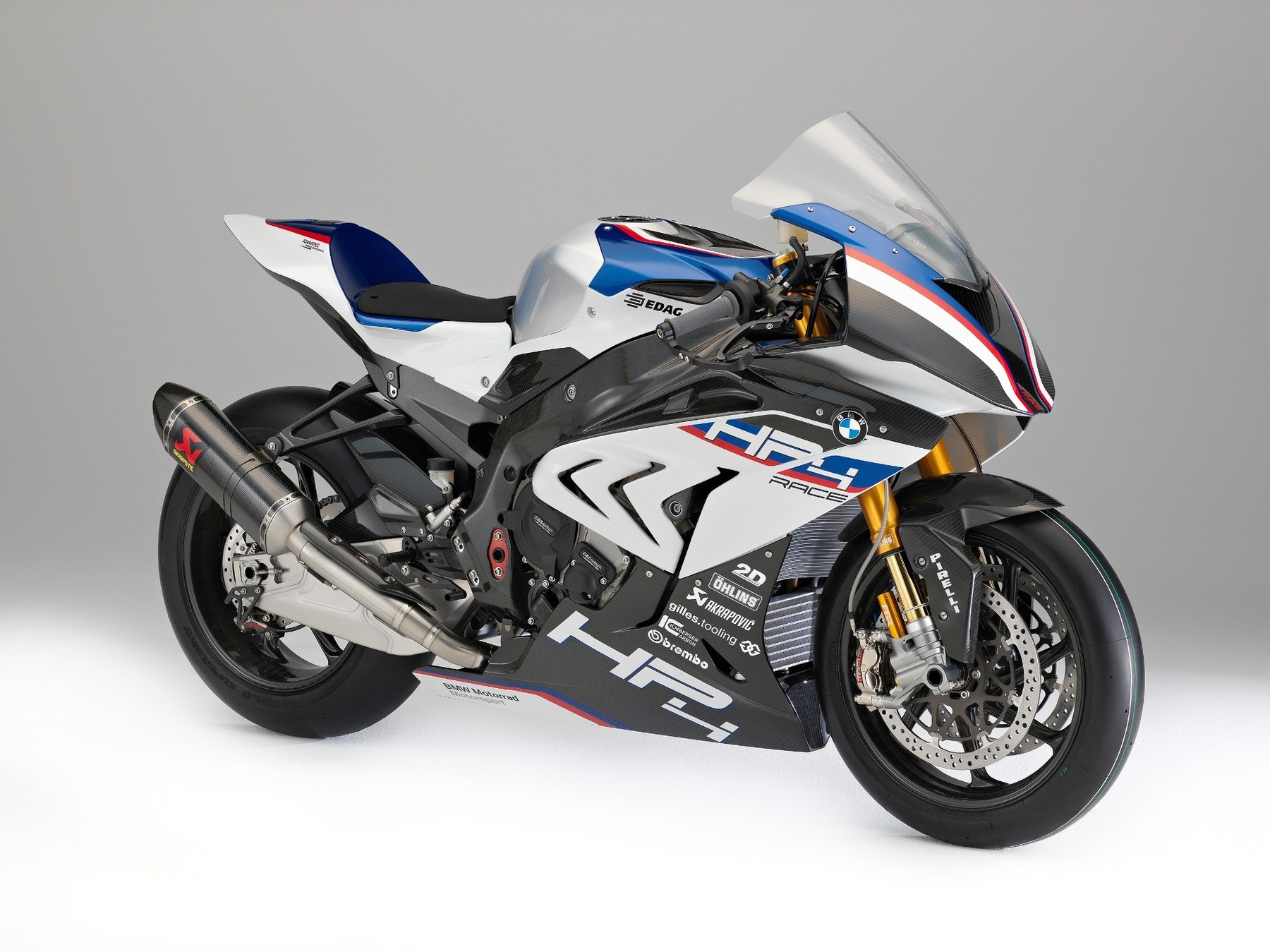 BMW Motorrad HP4 Race 2017 - вид спереди для выбора автомобильных лекал PPF