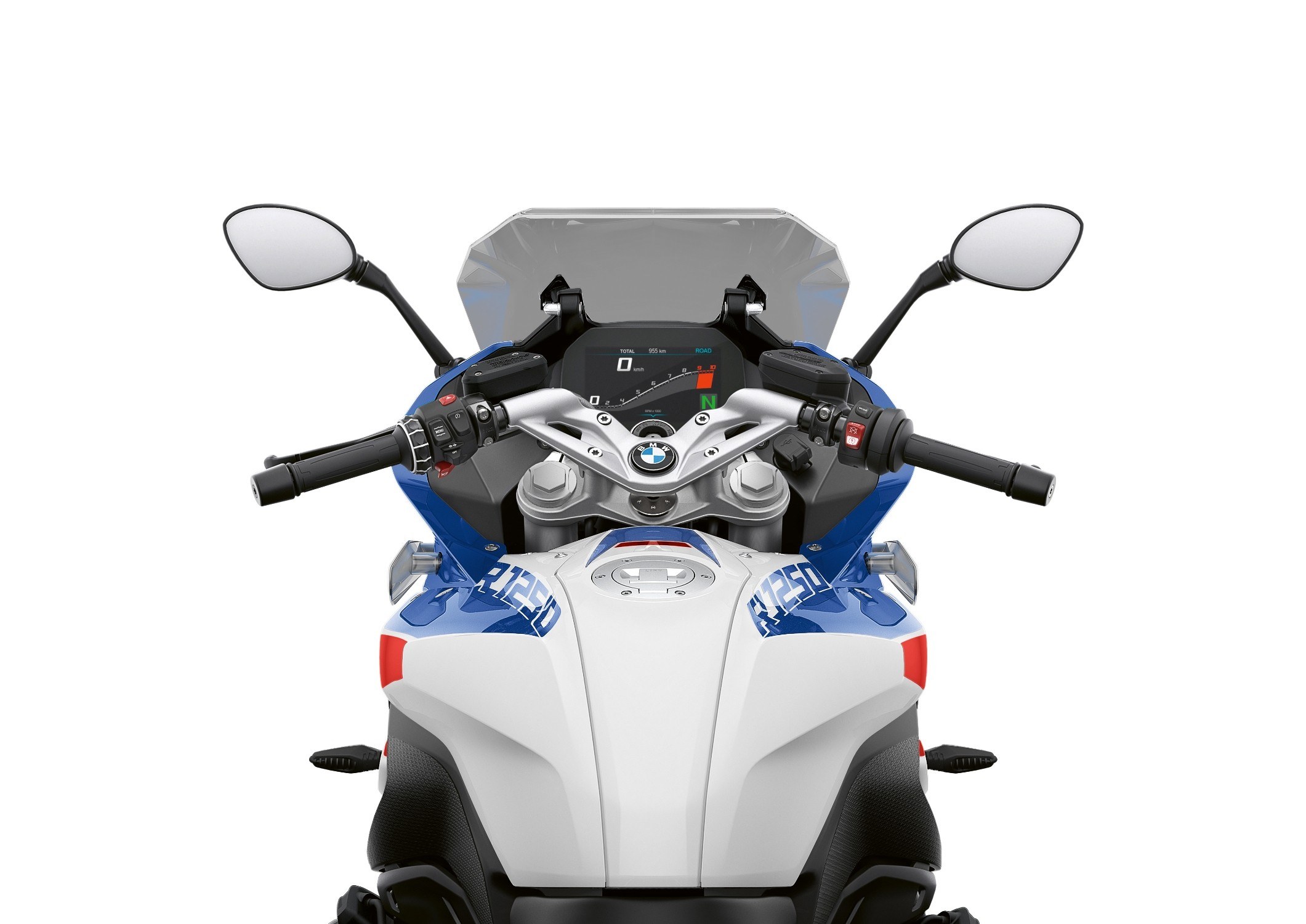 BMW Motorrad R 1250 RS 2019 - вид спереди для выбора автомобильных лекал PPF