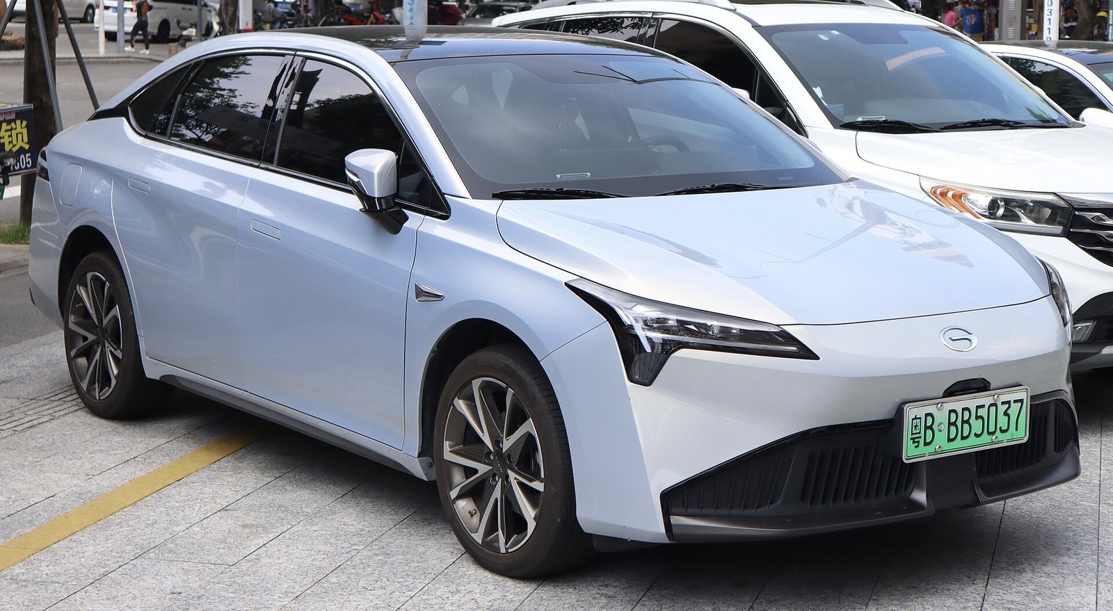 GAC Aion Splus 2025 - вид спереди для выбора лекал PPF автомобиля