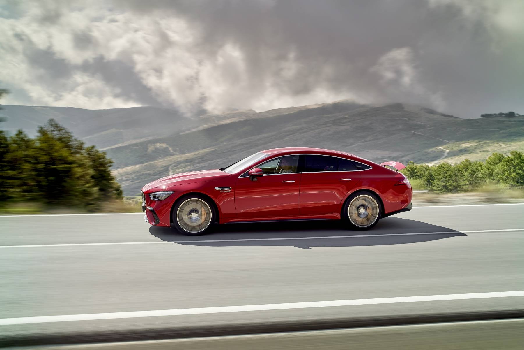 MERCEDES-BENZ AMG GT Four-door 2023 - вид сбоку для выбора лекал PPF автомобиля