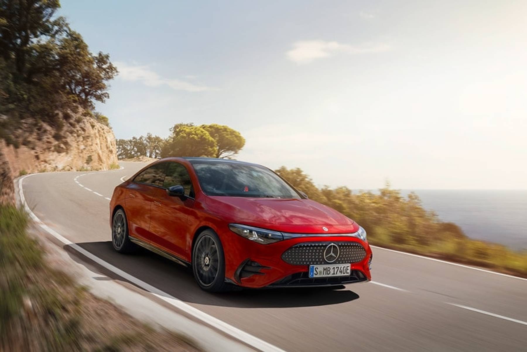 MERCEDES-BENZ CLA Sedan EQ 2026 - вид спереди для выбора лекал PPF автомобиля
