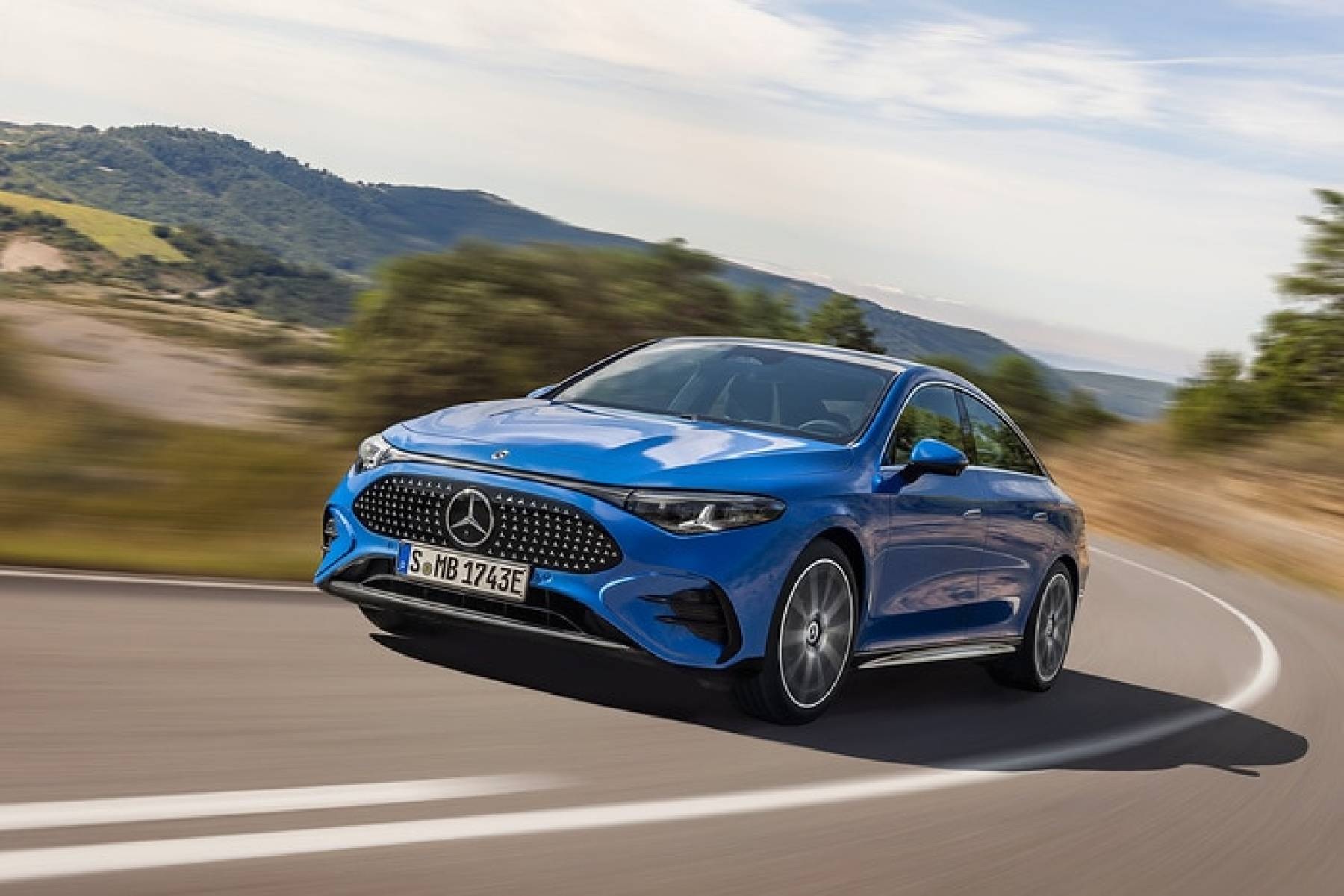 MERCEDES-BENZ CLA Sedan EQ 2026 - вид спереди для выбора лекал PPF автомобиля