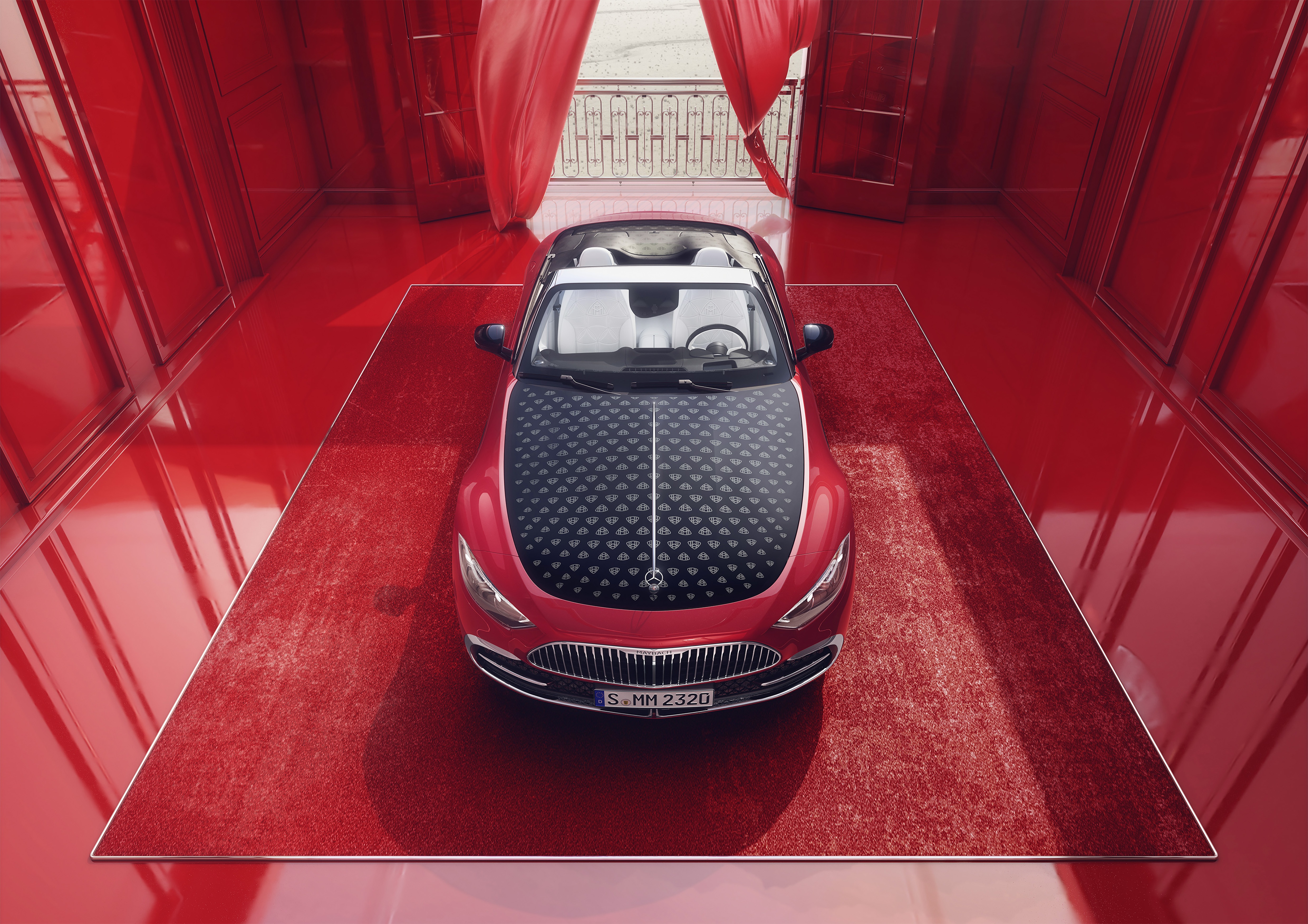 MERCEDES-BENZ Maybach SL-Class 2026 - вид спереди для выбора лекал PPF автомобиля