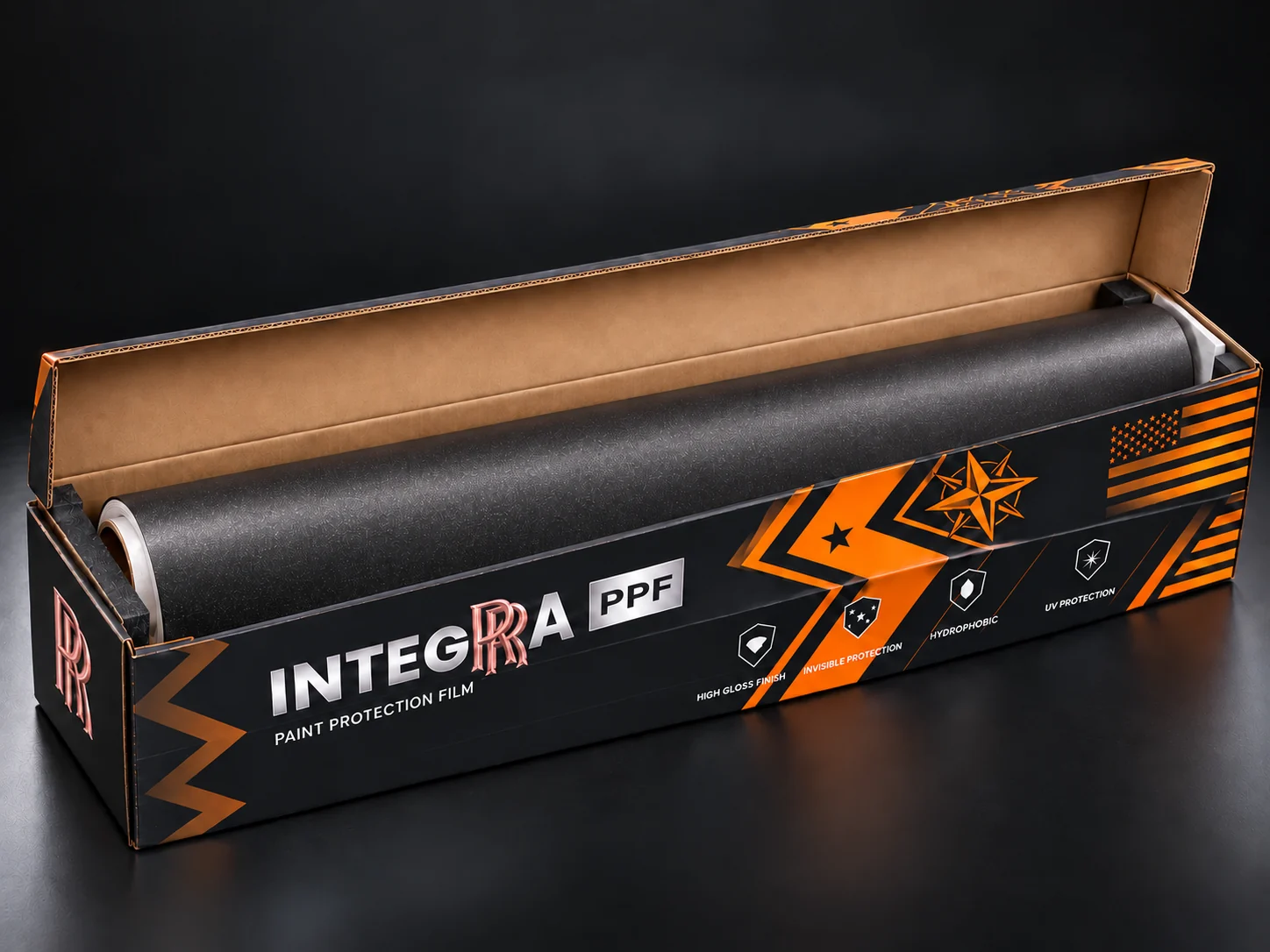 Матовая цветная полиуретановая плёнка INTEGRA Metal Black — полиуретановая PPF-плёнка