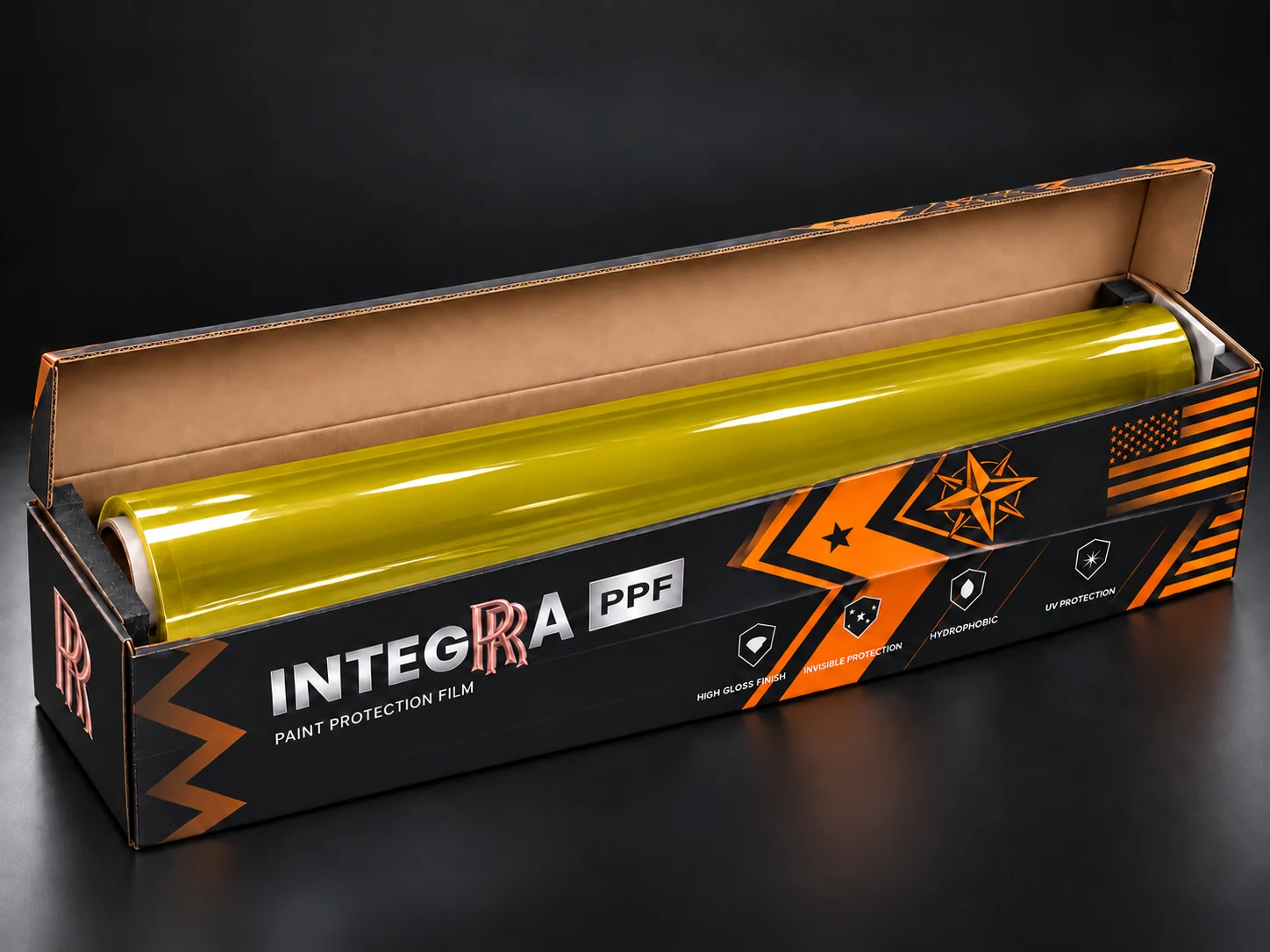 Глянцевая цветная полиуретановая плёнка INTEGRA Liquid Metal Ruby Gold — полиуретановая PPF-плёнка