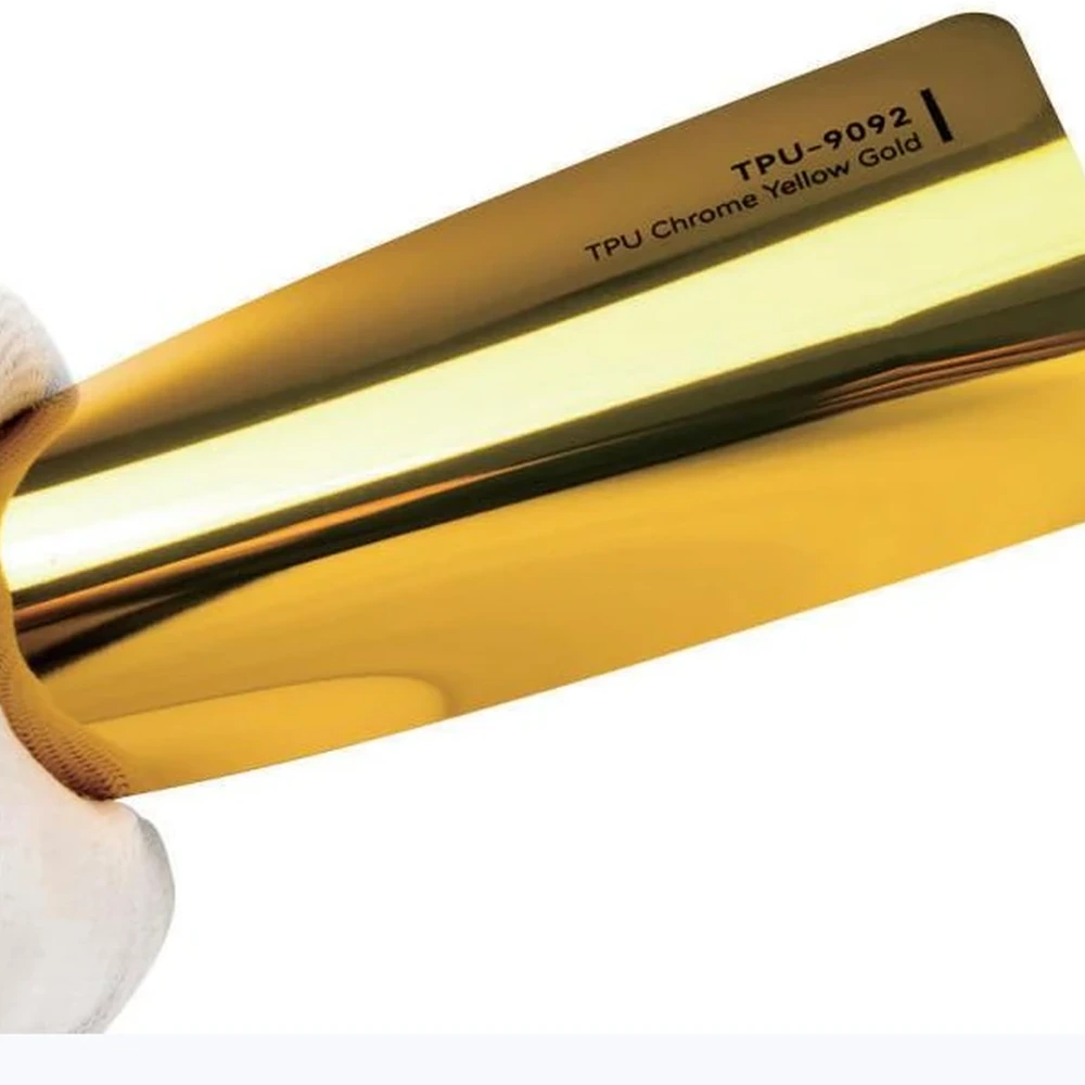 Цветная TPU PPF пленка INTEGRA TPU Strechable Chrome Yellow Gold TPU-9092